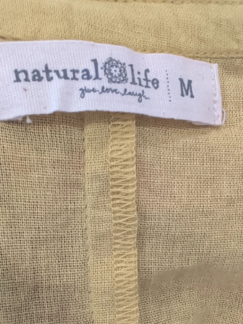 NATURAL LIFE Yellow Embroidered Peasant Blouse with Coral Tassels - Picture 2 of 3